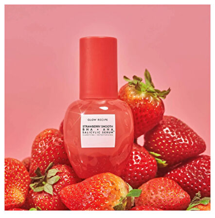 GLOW RECIPE Strawberry Smooth - Salisilik asit, AHA ve BHA İçeren Arındırıcı Serum 30 ML 