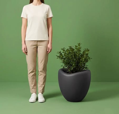 Omnipazar SO-LALE02 Lale Saksı Dekoratif Modern Plastik İç Kovalı 25 LT NO:2 