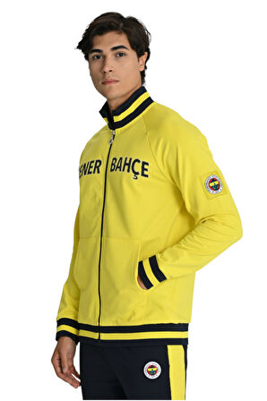 Fenerbahçe Sarı Tribün Lazer Kutulu Arma Detay Erkek Sweatshirt