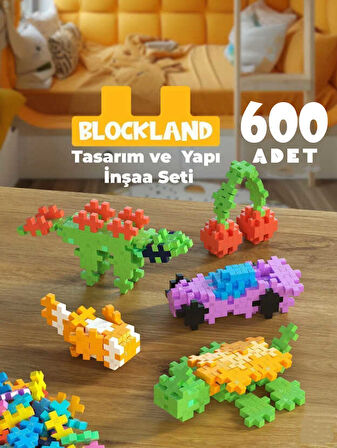 Blockland double plus 600 Parça pixel tasarımcı yapı inşaa eğitici Oyuncak