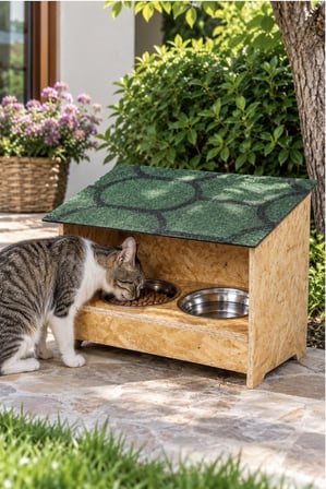 Kedi mamalı bir adet kedi yuvası üçlü bir adet monteli olarak gönderilmektedir suyu yalıtımlı