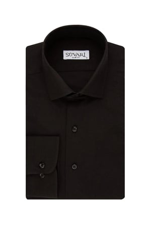 SÜVARİ2 Li Sim Fit Düz Gömlek Seti Siyah Beyaz