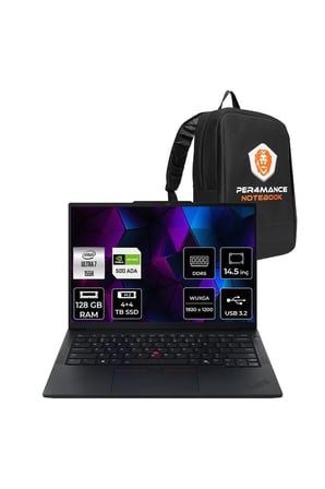 ThinkPad P14S G5 Ultra 7 155H 128GB 4TB+4TB SSD RTX500/4GB 14.5" WUXGA FDOS Laptop & Çanta