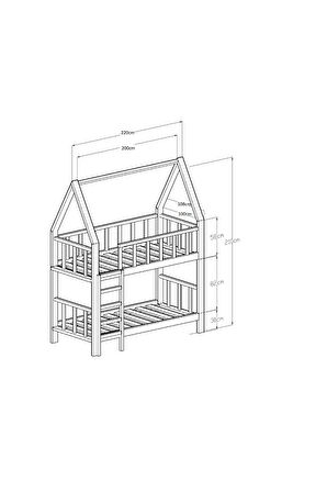 GİVAYO WOOD'S ALİCE MONTESSORİ YATAK RANZA DOĞAL AHŞAP CEVİZ 100*200