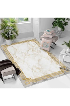Kaymaz Taban Yıkanabilir Halı – Mutfak, Salon, Yatak Odası için Modern Dijital Baskı Halı (SLNHALI_1