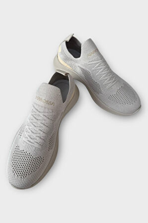 Kadın Triko Spor Ayakkabı BEJ