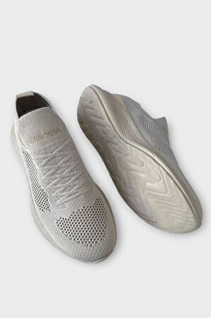 Kadın Triko Spor Ayakkabı BEJ