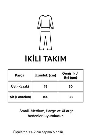 Siyah Polo Yakalı Kazak İspanyol Paça Triko Pantolon İkili Takım