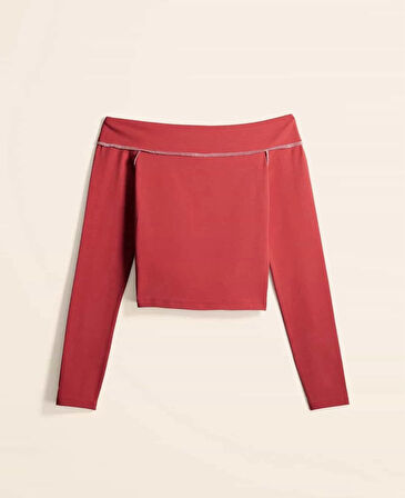 Madonna Yaka Orj Marka Diva Baskılı Crop Bluz