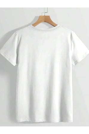 Unisex Leopar Desenli Kalpler Baskılı Tasarım Tshirt