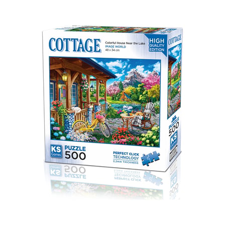 Ks Games Puzzle 500 Parça Colorful House Near The Lake 20053