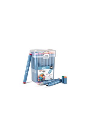 Rich Art-X Sketch Marker Duo Marker Çift Uçlu Su Bazlı Boyama Kalemi 24 Renk Set 18047