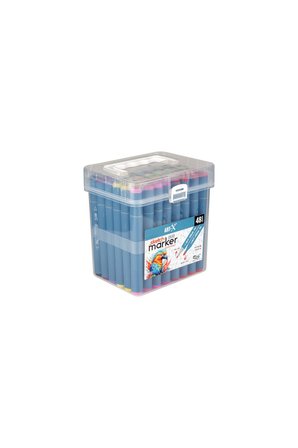 Rich Art-X Sketch Marker Duo Marker Çift Uçlu Su Bazlı Boyama Kalemi 48 Renk Set 18049