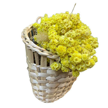 Uretti - Okay 5711 4425 El Yapımı Rattan Hasır Örgülü Dekoratif Sepet