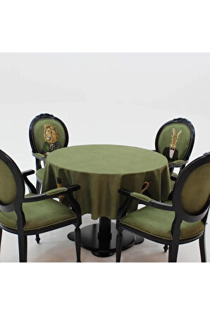 Aristocrats Yuvarlak Masa Örtüsü  (İnce Keten Uluslararası Yıkama ve Solmama Sertifikası)