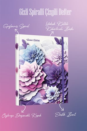 Victoria's Journals Gizli Spiralli Not Defteri 17X24 Cm 96 Yaprak Çizgili 124-1152