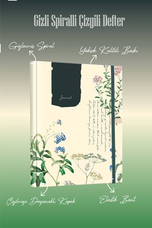 Victoria's Journals Gizli Spiralli Not Defteri 17X24 Cm 96 Yaprak Çizgili 124-1154