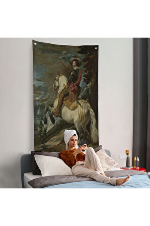 Gaspar de Guzman - İspanya Kralı IV. Philip'in Başbakanı Duvar Örtüsü - Count-Duke of Olivares-7283