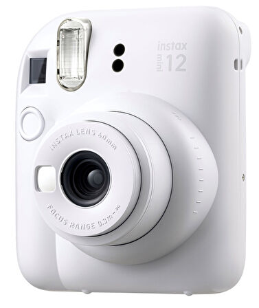 Fujifilm Instax Mini 12 20 Filmli Mini Albüm ve Deri Kılıflı Beyaz Fotoğraf Makinesi