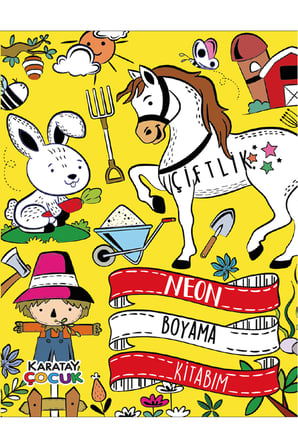 Karatay Yayınları 4E Neon Boyama Kitabım-32 Sayfa 8 Kitap (Yeni)
