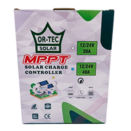 Ortec Solar 12/24V 40AH MPPT Şarj Kontrol Cihazı