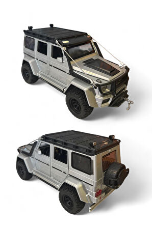 Çek Bırak Işıklı Ve Sesli Off Road Jeep 23 cm Çekme Halat İpli Metal Kasa Açılabilir Kapılar