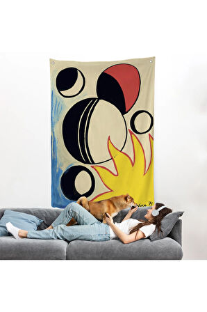 Alexander Calder - Güneşin Arkasındaki Paskalya Yumurtaları Duvar Örtüsü--7286