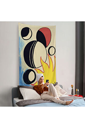 Alexander Calder - Güneşin Arkasındaki Paskalya Yumurtaları Duvar Örtüsü--7286