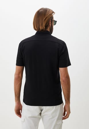 Erkek Kısa Kollu Yazlık Gömlek Siyah Slim Fit NCS JEANS 7286
