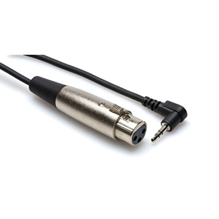 HOSA XLR (F)  3.5 mm TRS (M) Mikrofon kablosu, 30 cm.