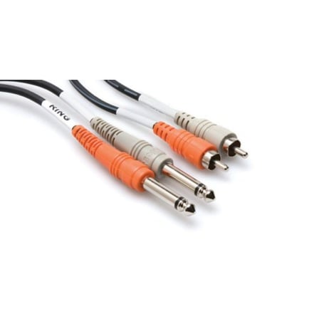 HOSA Dual 1/4\'\' TS (M) - RCA (M) Balanssız kablo 4 mt.