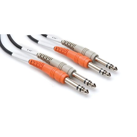 HOSA Dual 1/4\" TRS (M) - 1/4\" TRS (M) Balanslı kablo 2 mt.