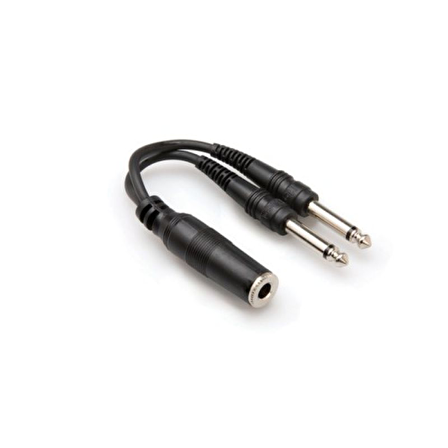 HOSA 1/4\'\' TS (F)  Dual 1/4\'\' TS (M) Y-kablo