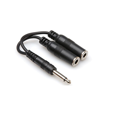 HOSA 1/4\'\' TS (M)  Dual 1/4\'\' TS (F) Y-kablo