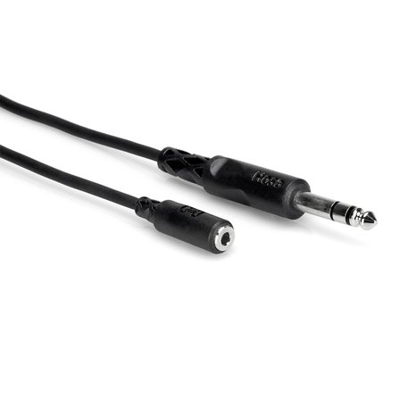HOSA 3.5 mm TRS (F) - 1/4" TRS (M) Kulaklık adaptör kablosu, 3 mt.