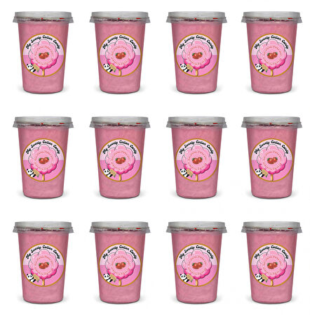 ÇİLEK AROMALI 12'Lİ GURME PAMUK ŞEKERLER