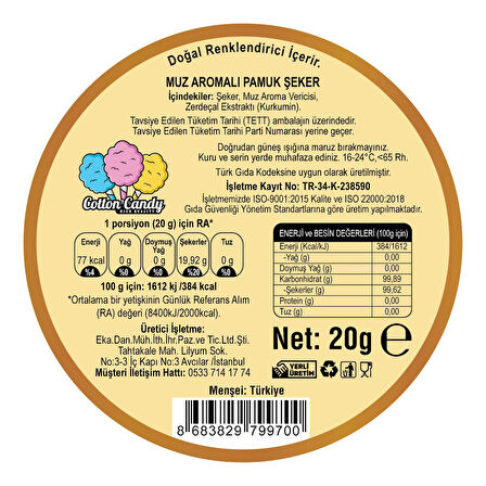 MUZ AROMALI 6'LI GURME PAMUK ŞEKERLER