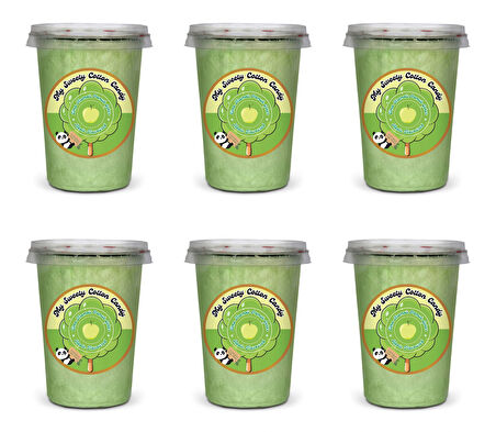 ELMA AROMALI 6'LI GURME PAMUK ŞEKERLER