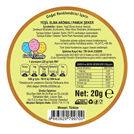 ELMA AROMALI 6'LI GURME PAMUK ŞEKERLER