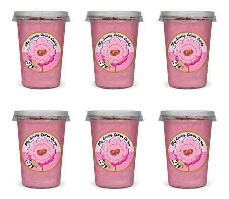 ÇİLEK AROMALI 6'LI GURME PAMUK ŞEKERLER