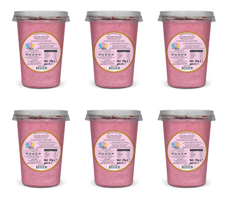 ÇİLEK AROMALI 6'LI GURME PAMUK ŞEKERLER