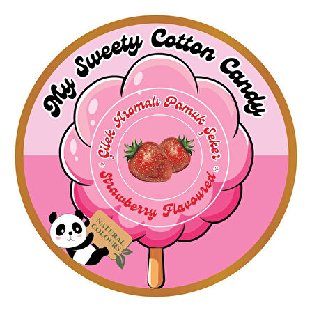 ÇİLEK, TUTTİ FRUTTİ , YABANMERSİNİ, AROMALI 3'LÜ GURME PAMUK ŞEKERLER