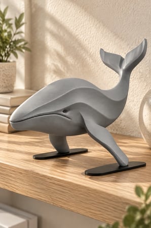 Balina Figürlü Dekoratif Biblo - 22cm Büyük Boy