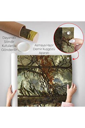 Franz Marc - İlkbaharda Meşe Ağaçları Duvar Örtüsü-7287