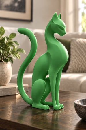 Kedi Anıtı Figürlü Dekoratif Biblo