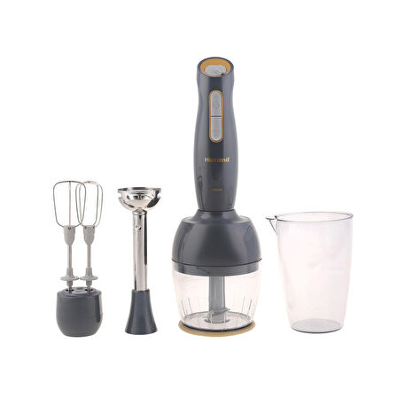 Homend Gold 4'lü Elektrikli Çeyiz Seti Tost, Kahve, Çay Makinesi ve Blender Seti Antrasit