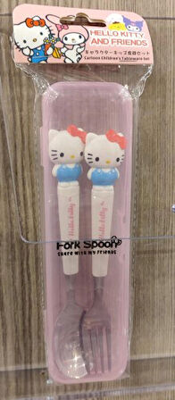 Hello Kitty Figürlü çatal kaşık seti HK516