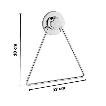 Wenken Vidasız Ultra Güçlü Yapıştırma Lüks Krom Üçgen Havlu Askılığı