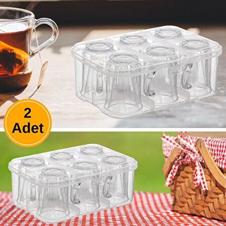 Piev Urve Su Bardağı Fincan Kupa Taşıma Aparatı Koruyucu Saklama Kabı 2 Li