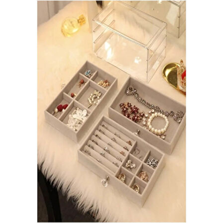Piev House By House Üç Katlı Çekmeceli Takı Kozmetik Organizer